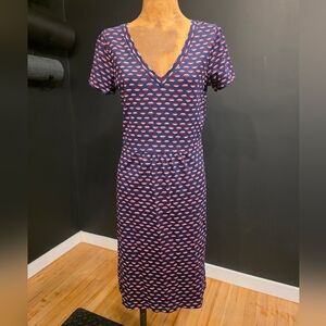 Boden Penelope Lip Print Jersey Dress 10 Regular Valentines Day Outfit
